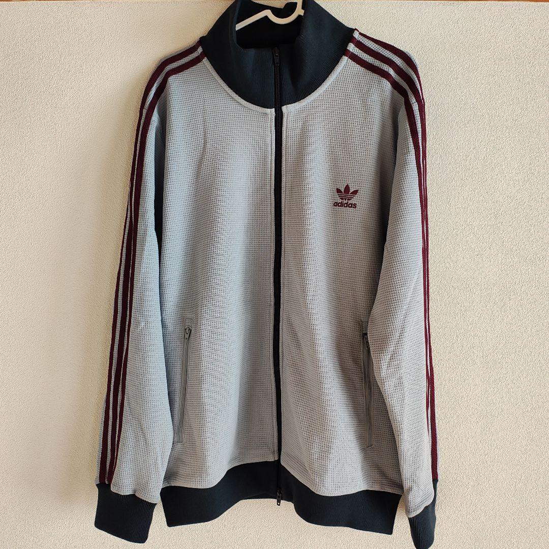 SALE✨ 2XL adidas トラックトップ ワッフル アディカラー グレー