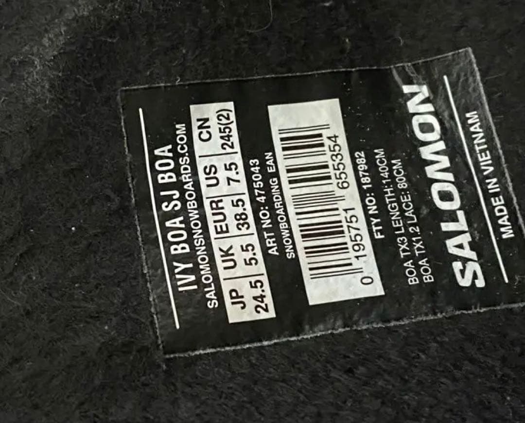 24-25 SALOMON サロモン　ブーツ　IVY BOA SJ 24.5