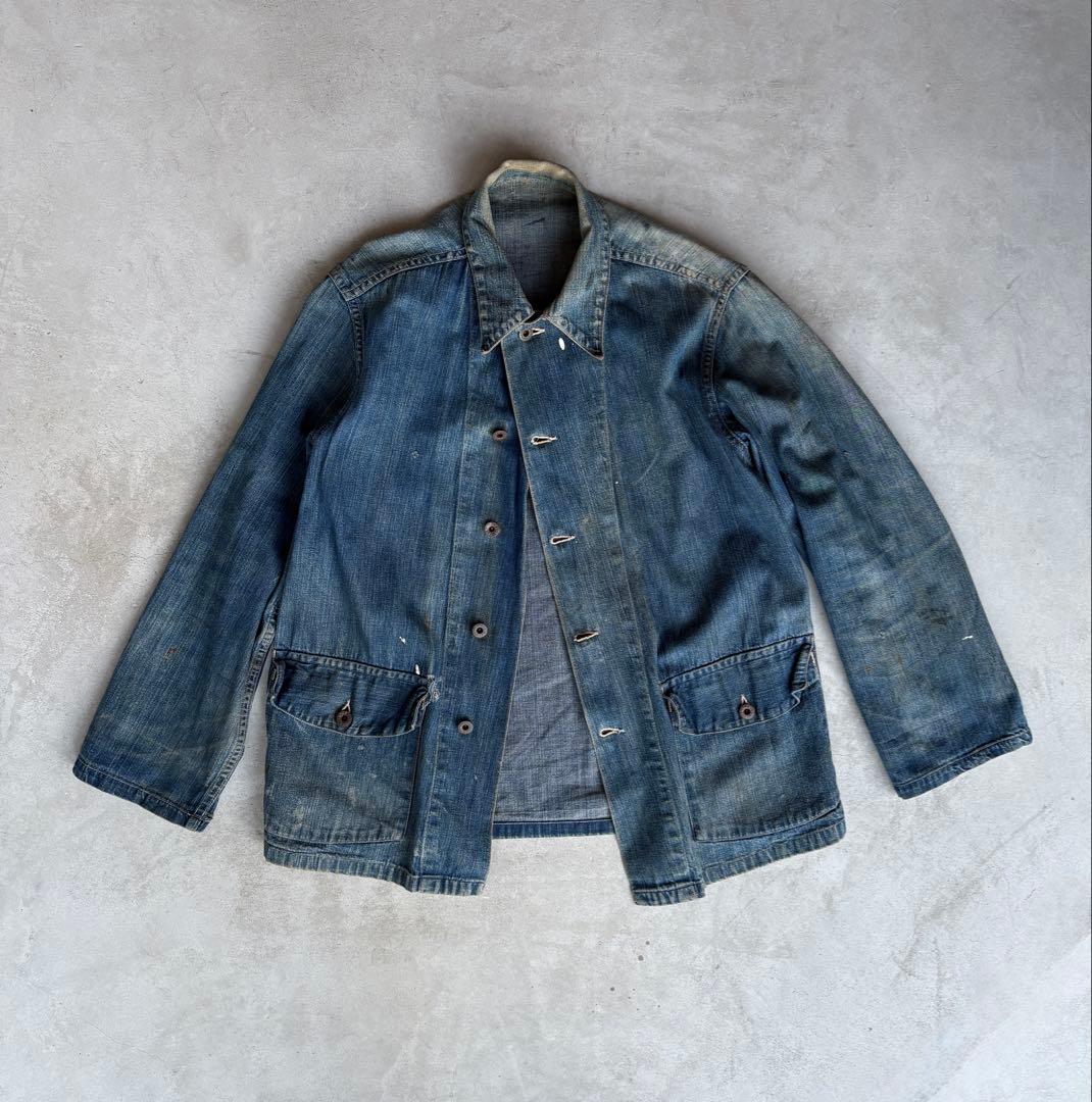 40s US ARMY デニムカバーオール　M-41 月桂樹ボタン