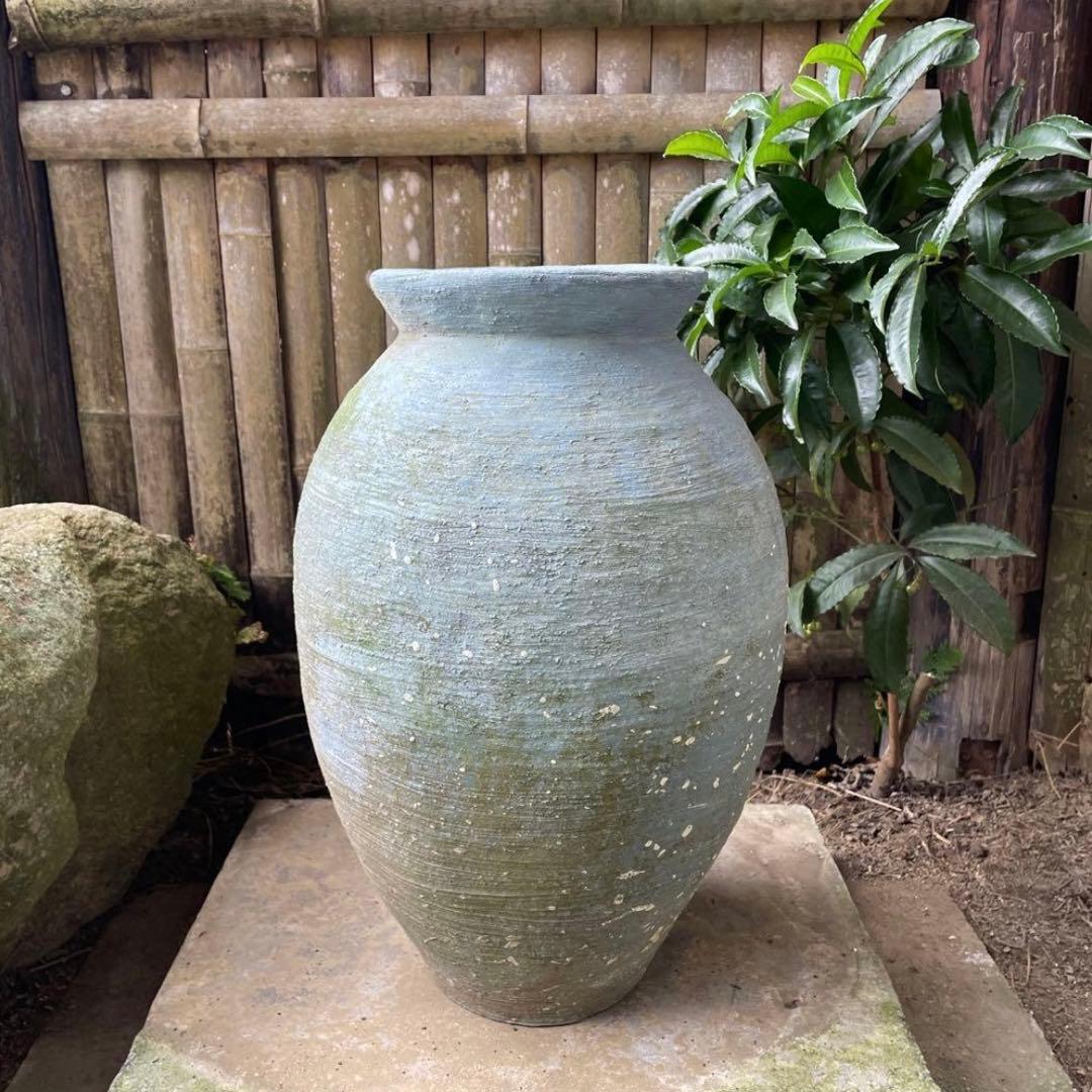 壺 傘立て 花器 高さ(約)43㎝ ビンテージ 昭和レトロ オブジェ