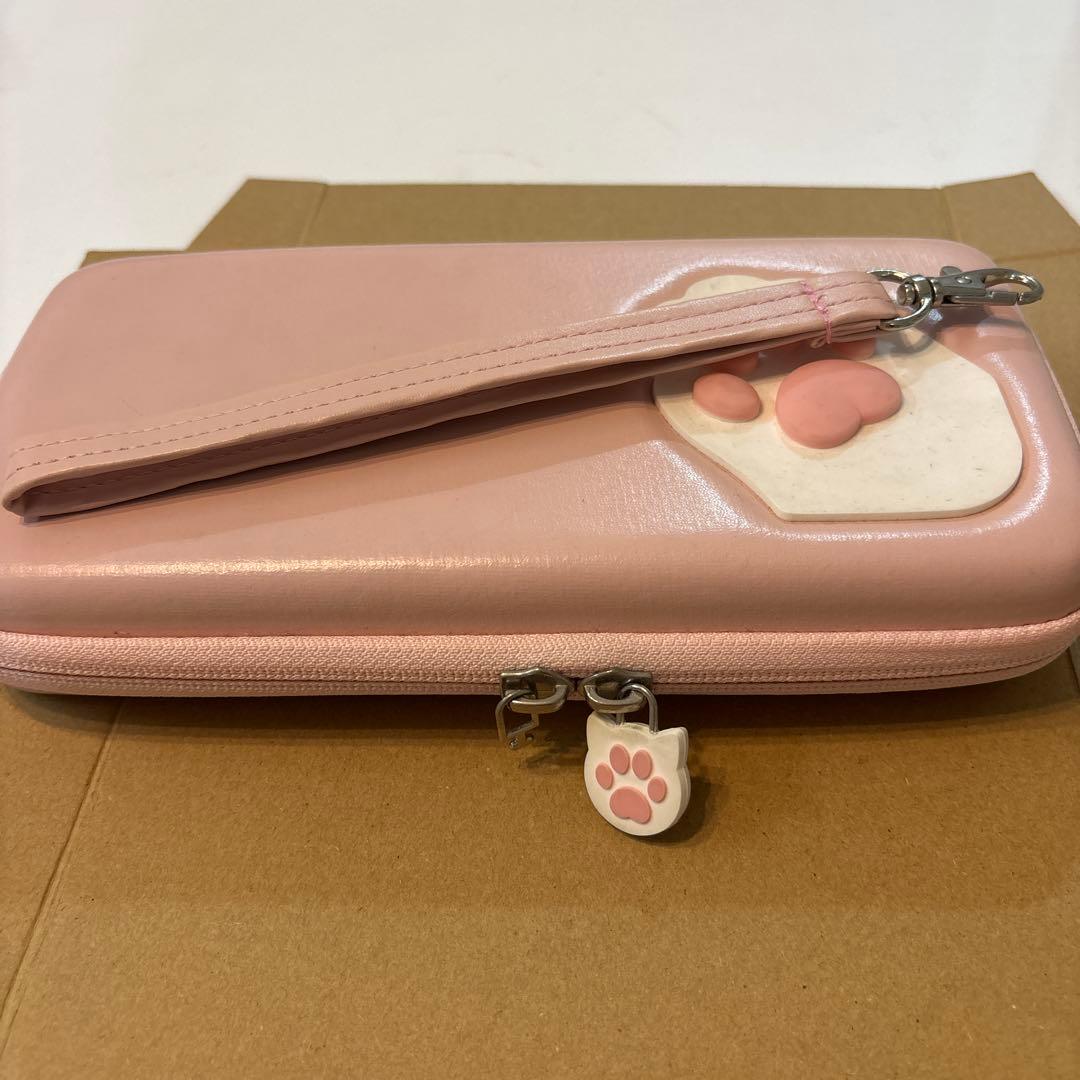 Nintendo Switch Lite ピンク 肉球デザイン　クリアカバー