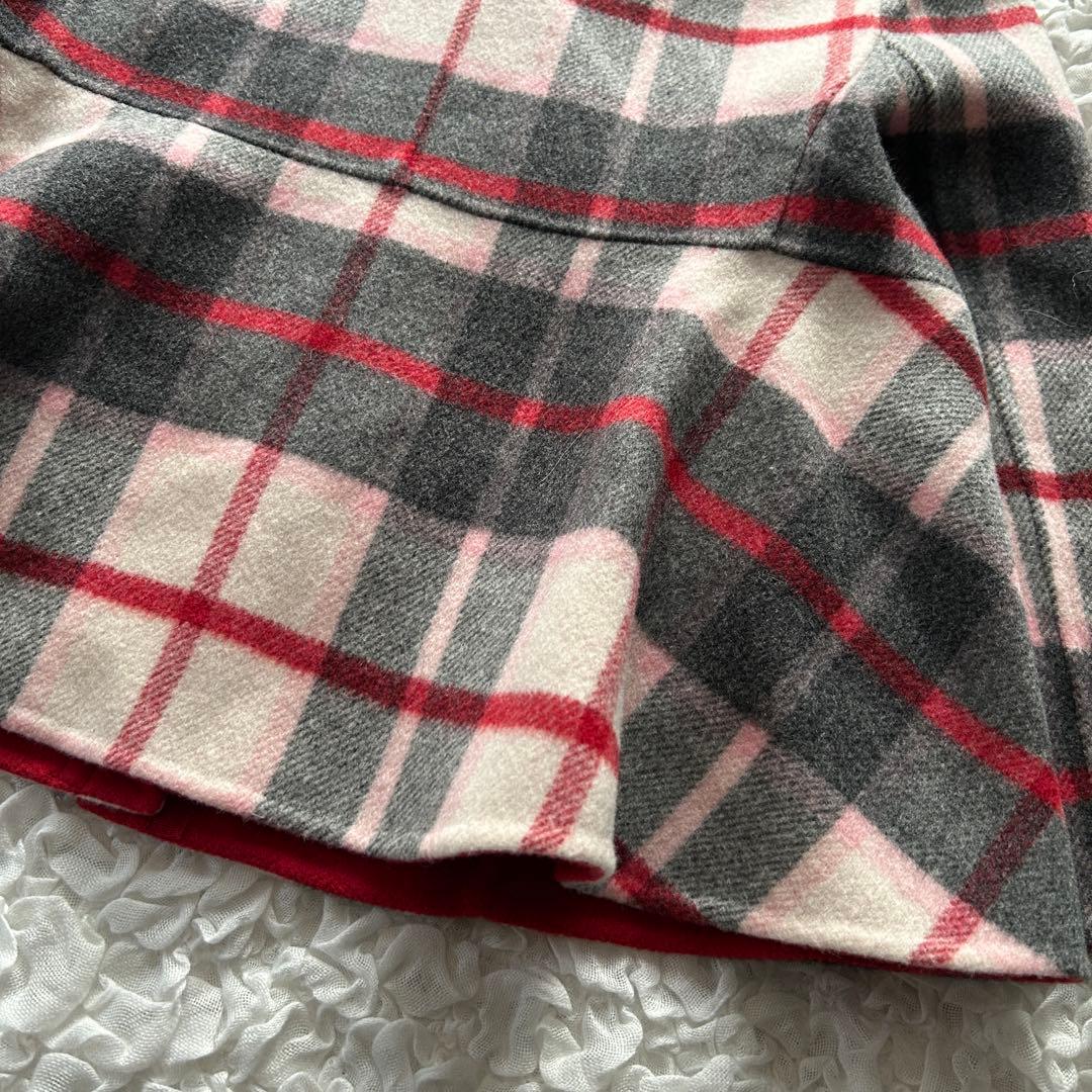 M'S GRACY エムズグレイシー　チェックｘ無地リバーシブルジャケット