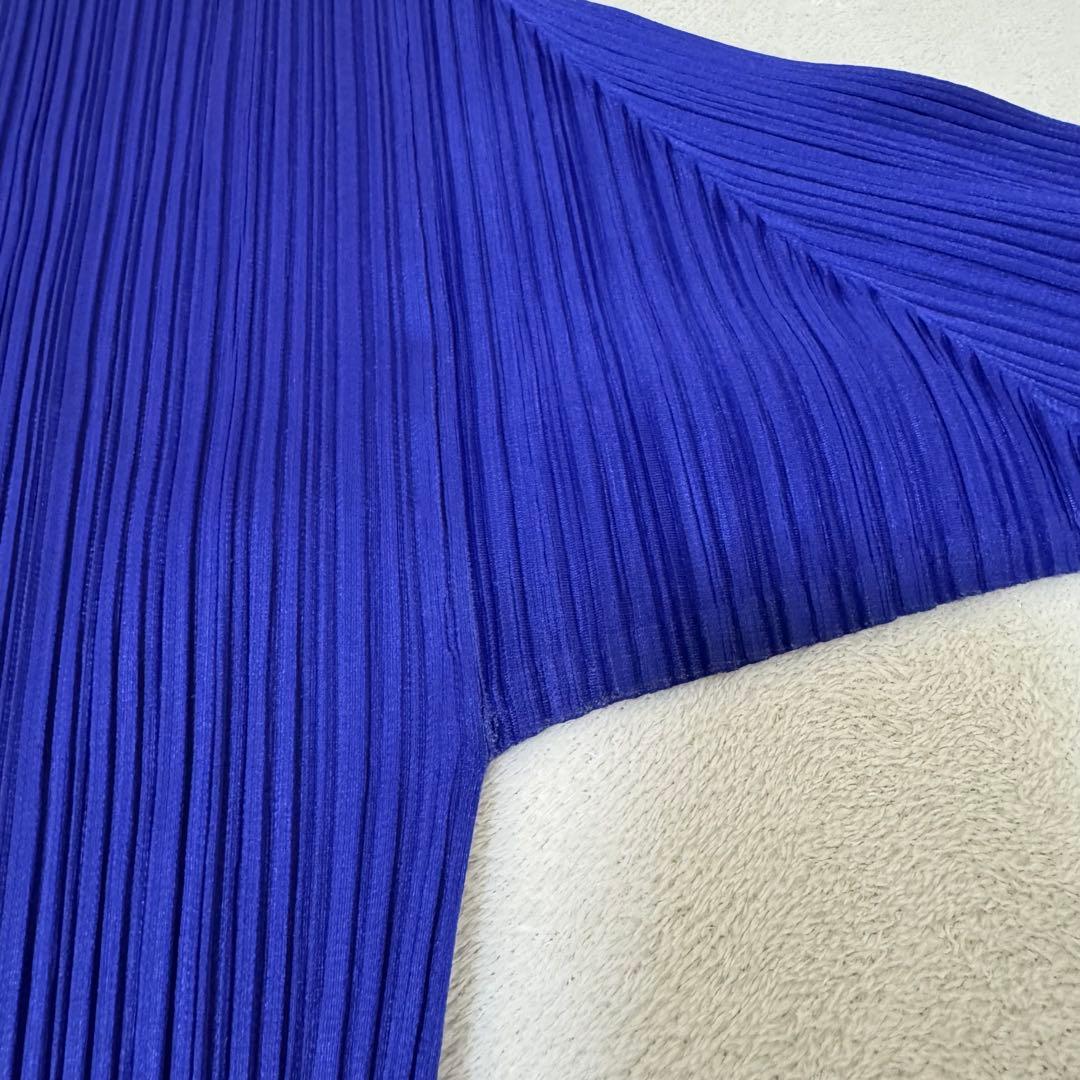 PLEATS PLEASE プリーツ　オーバーサイズ　パープル　長袖　ハイネック