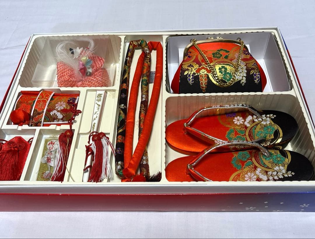 ぴ*ろ様 2-上　七五三　お正月　女の子　着物　7歳　１4点セット