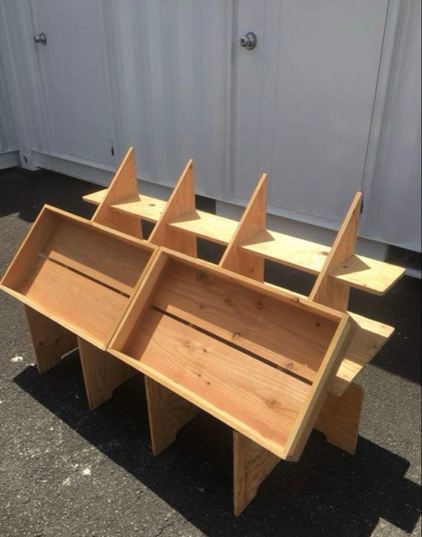 マルシェ台‼️組立式ディスプレイ 店舗什器 陳列棚 イベント什器 一台 送料込み