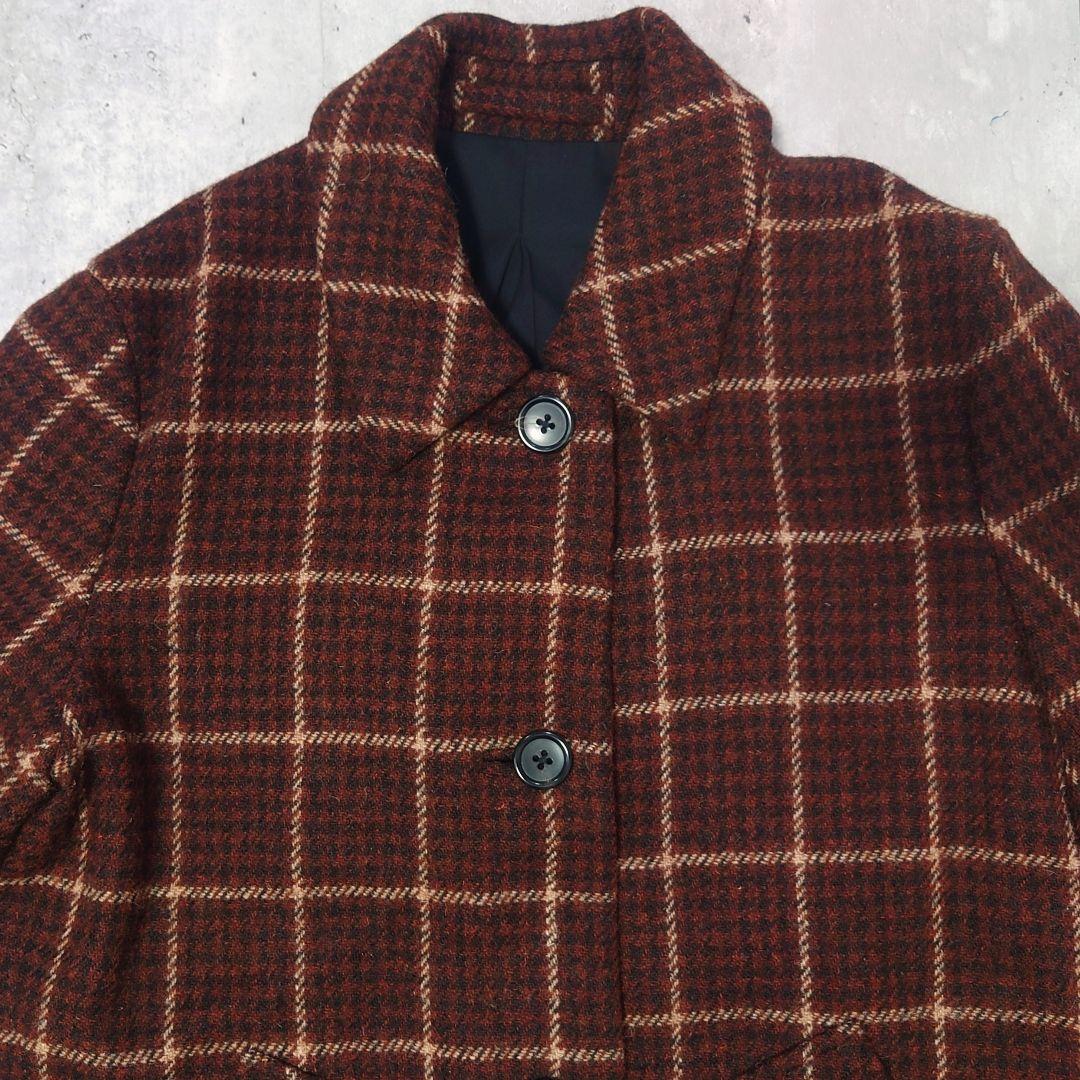 マーガレットハウエル ハリスツイード チェック ウールコート サイズ2