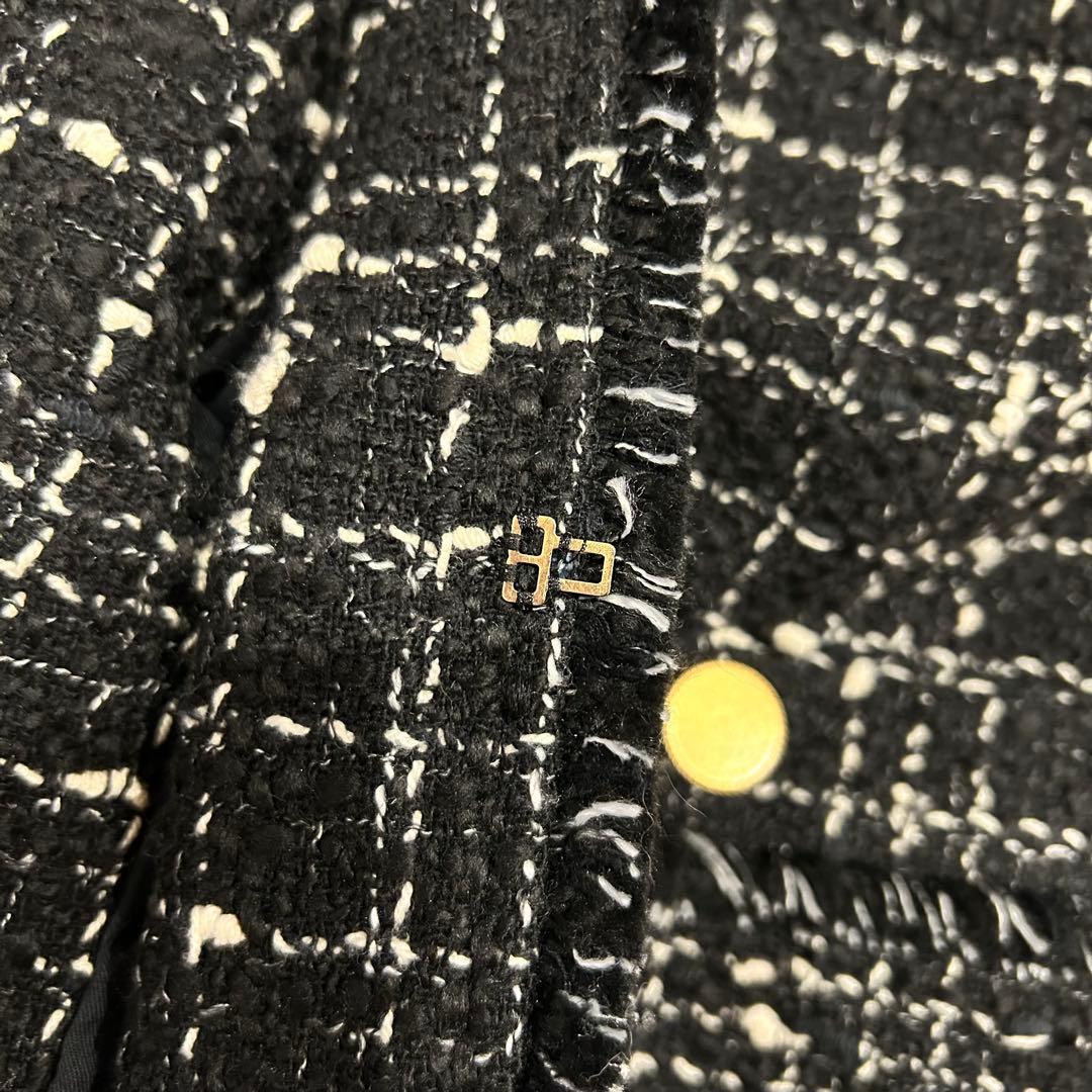 2XL 2023年 23区 ノーカラージャケット ツイード GIOLICA 生地