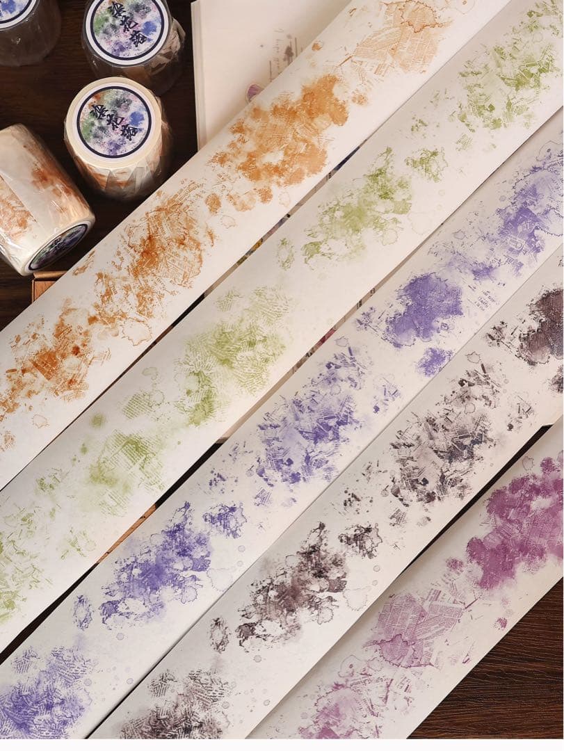 小白家文創《染花落》海外マスキングテープ　マステ 【2211】