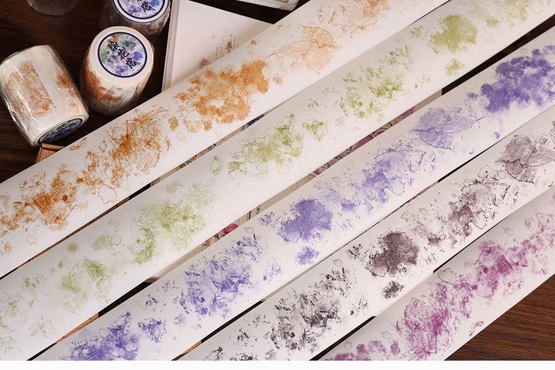 小白家文創《染花落》海外マスキングテープ　マステ 【2211】