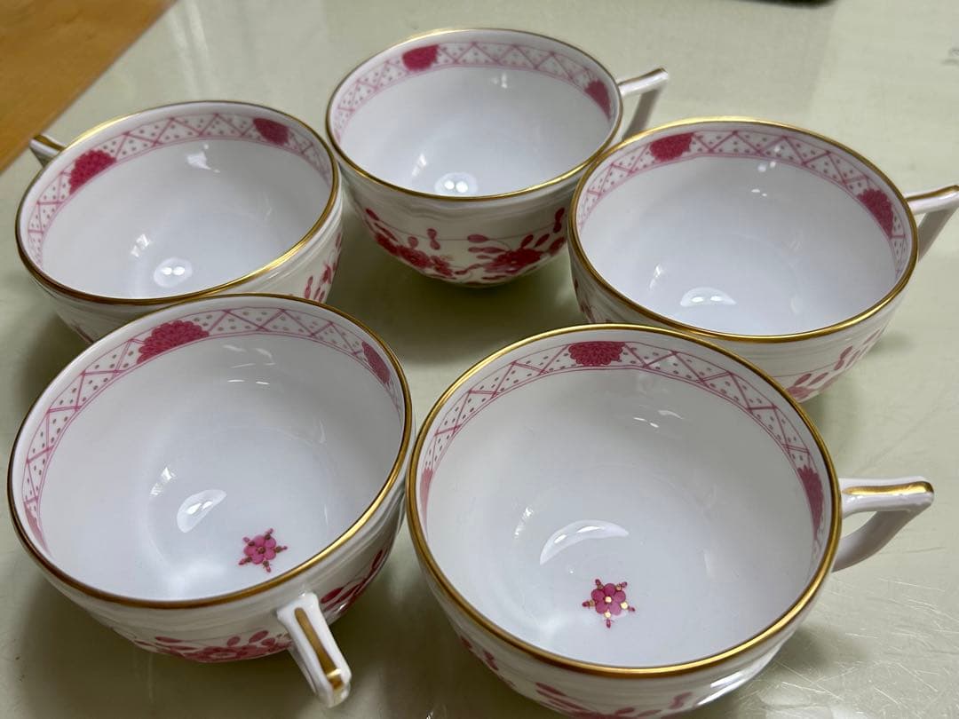 リモージュ　レイノー　インドの華　カップ&ソーサー5客　シュガーポットセット