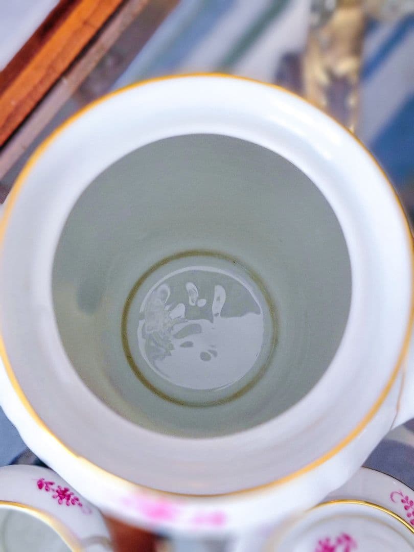 リモージュ Raynaud ピンク花柄 ティー3点セット 仏製