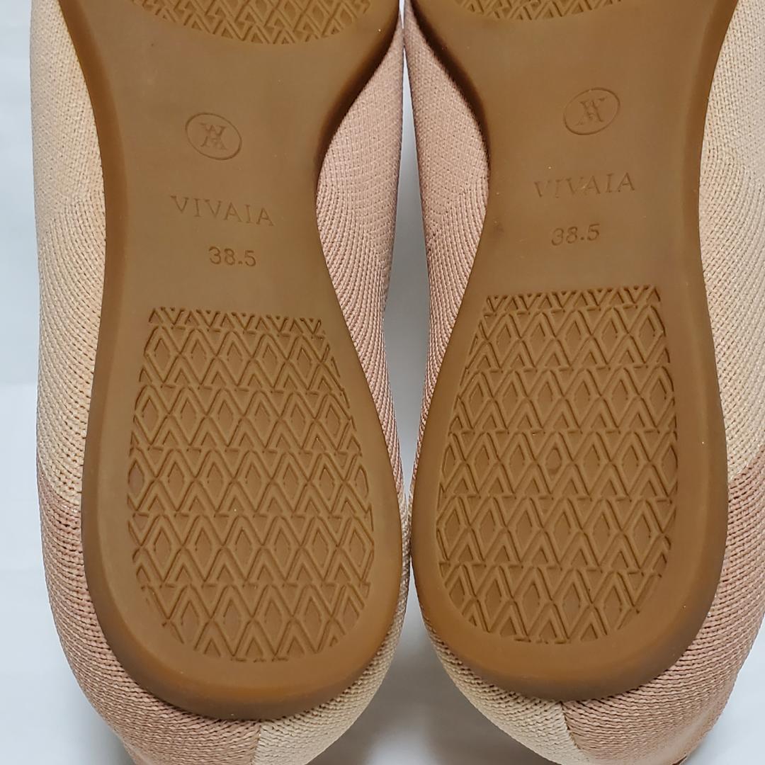 【新品未使用品】　VIVAIA　フラットシューズ　ベージュ系　バイカラー