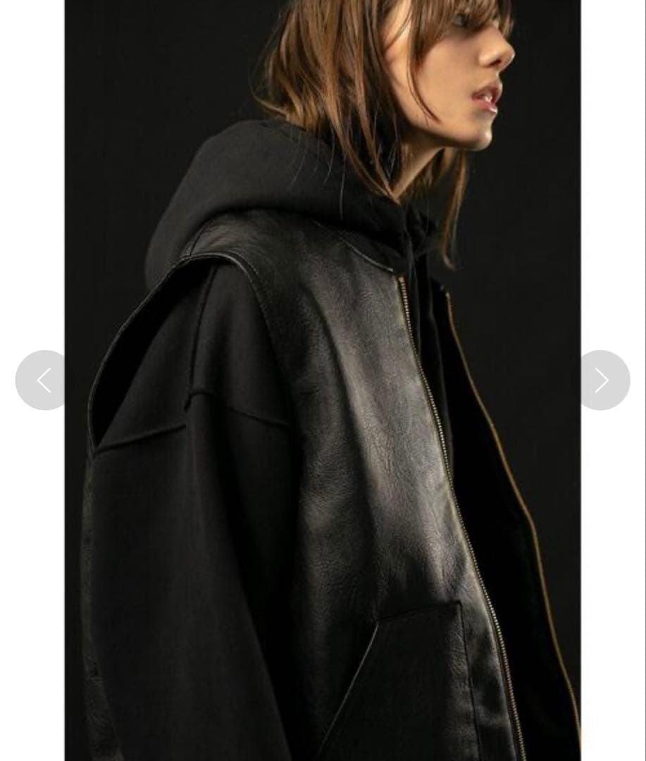 monkey time FAUX LTHR ZIP VEST/ベスト（L）