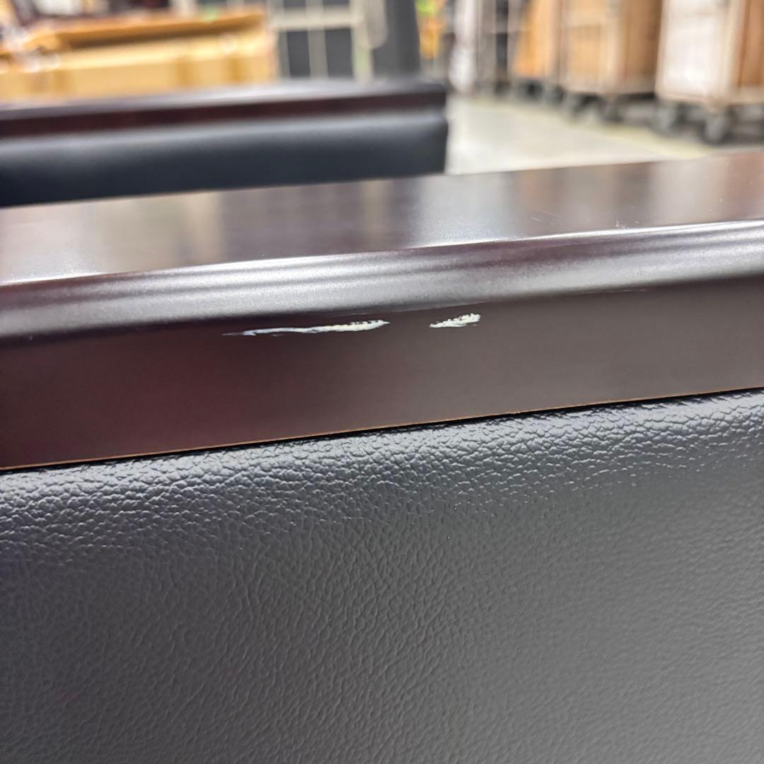 ニトリ 合皮1人掛けソファ ブラック｜LEGNO レグノ｜アームウッド仕様