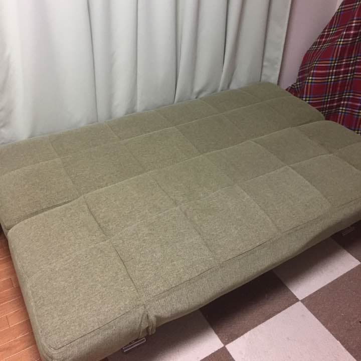 【送料込み】ソファベッド 薄緑