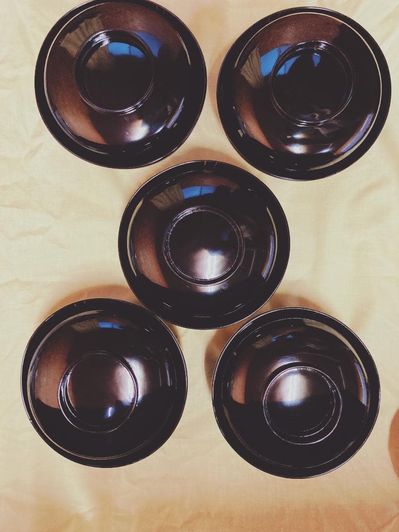 【値下げ】 京蒔絵 鶉 うずら 蒔絵 蓋付椀 【5客】