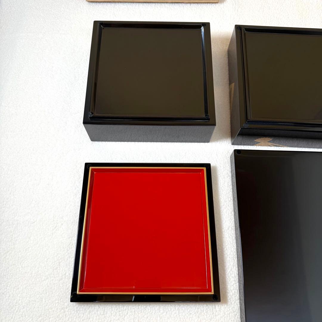 本物 中尾喜久二 山水蒔絵 冬 輪島塗 二段重