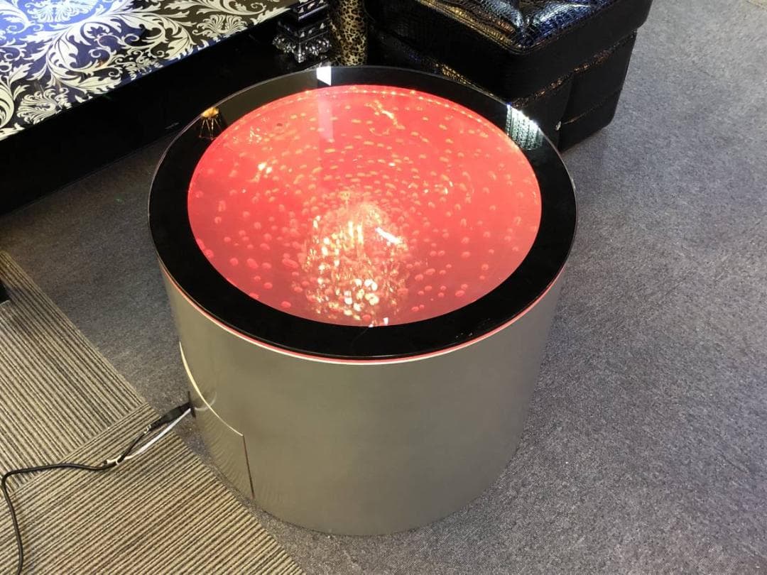 LED　水槽 バブルテーブル 直径60cm高さ40cm  シャンパン置台に最適