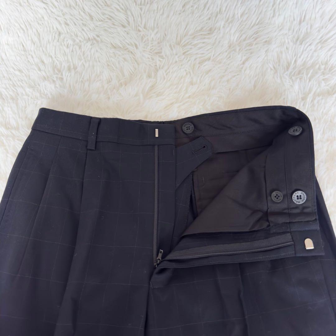 ブルックスブラザーズ✨Wool Plus LYCRA ウィンドウペン 黒 36