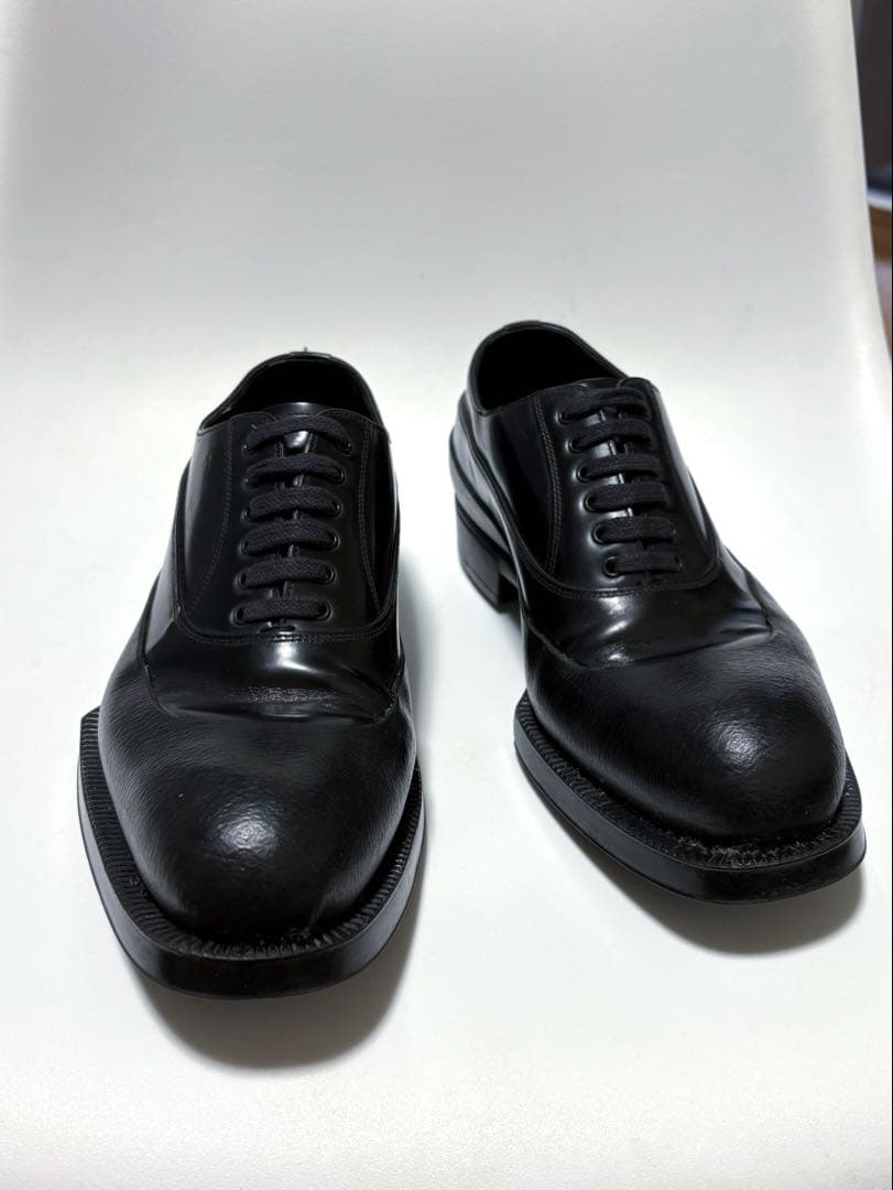 名作 プラダ12AW ラバーソールドレスシューズ6 美品