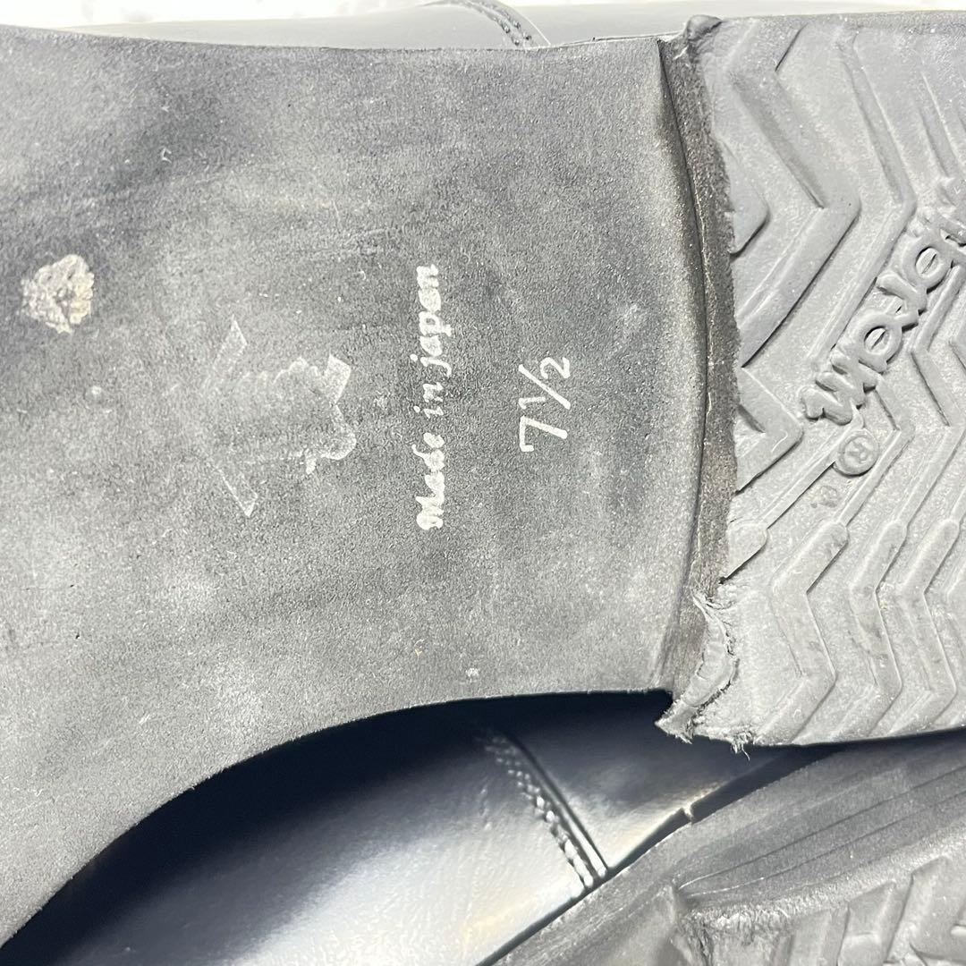 【美品】三陽山長　柔二　ストレートチップ　ビブラムソール　ブラック　26㎝