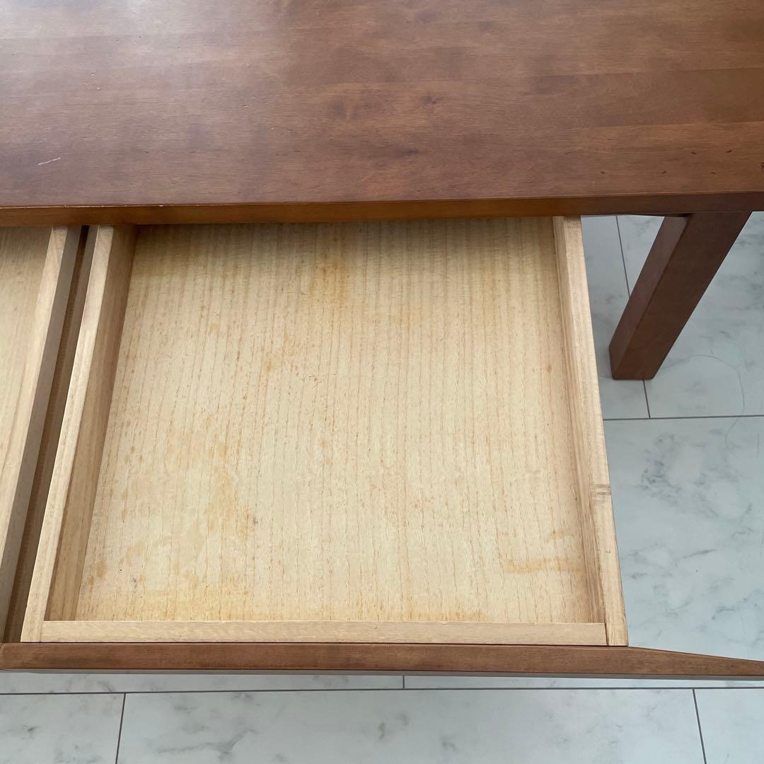 ☆送料込・たのメル便☆無印　ブラウン木製　ローテーブル　シンプル