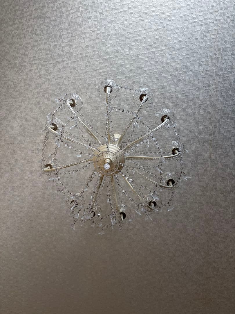 【美品】シャンデリア　Opera オペラ　クリーム【LED電球対応12灯】