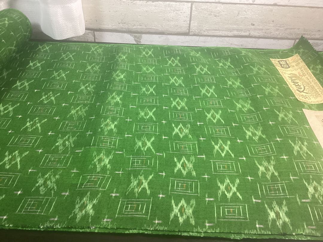 着物 反物 久留米かすり シルケット 立花 民芸織 綿100% 未使用品 960