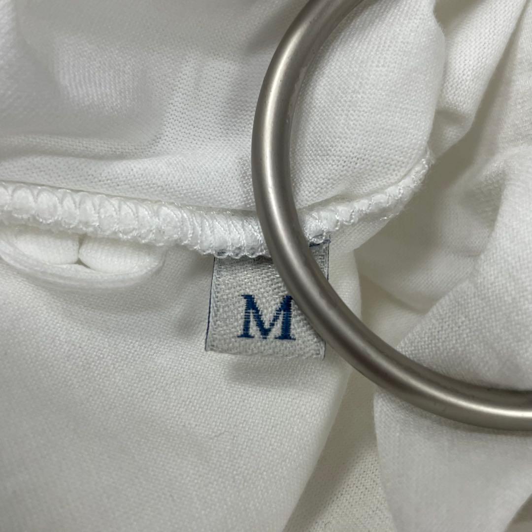 【美品】モンクレール★レース刺繍　ロゴワッペン　Tシャツ　Aライン　ホワイト　M