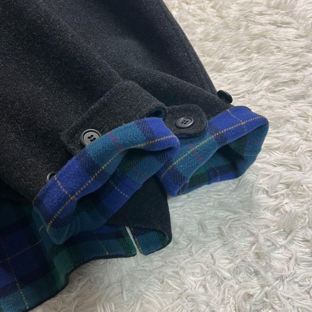 PPFM wool/nylon double face coat 裏チェック