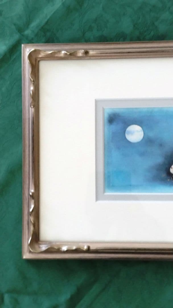 日本画「雪うさぎ」 川崎麻児