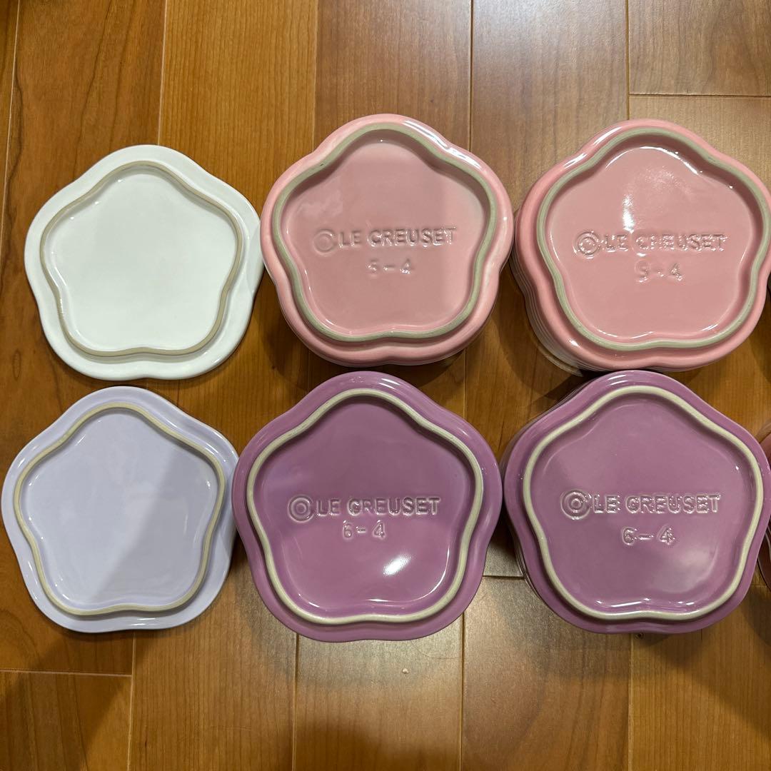 LE CREUSET スタッキングラムカン フルール 全色4個セット お重