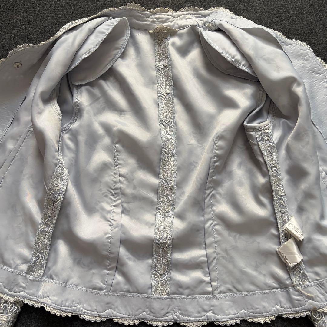 【極美品✨】東京ソワール ソワールドルチェ 総レース ノーカラージャケット高級M