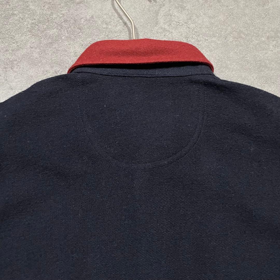 90s ジバンシィGIVENCHY PARIS クレスト刺繍 ラガー スウェット