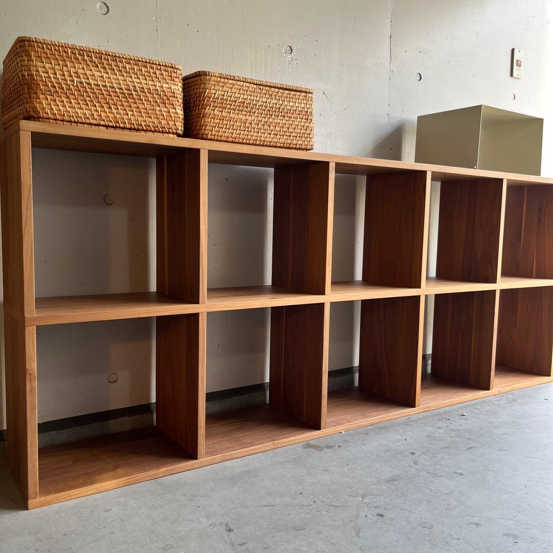 maru★無印スタッキングシェルフセット・５段×３列ウォールナット材