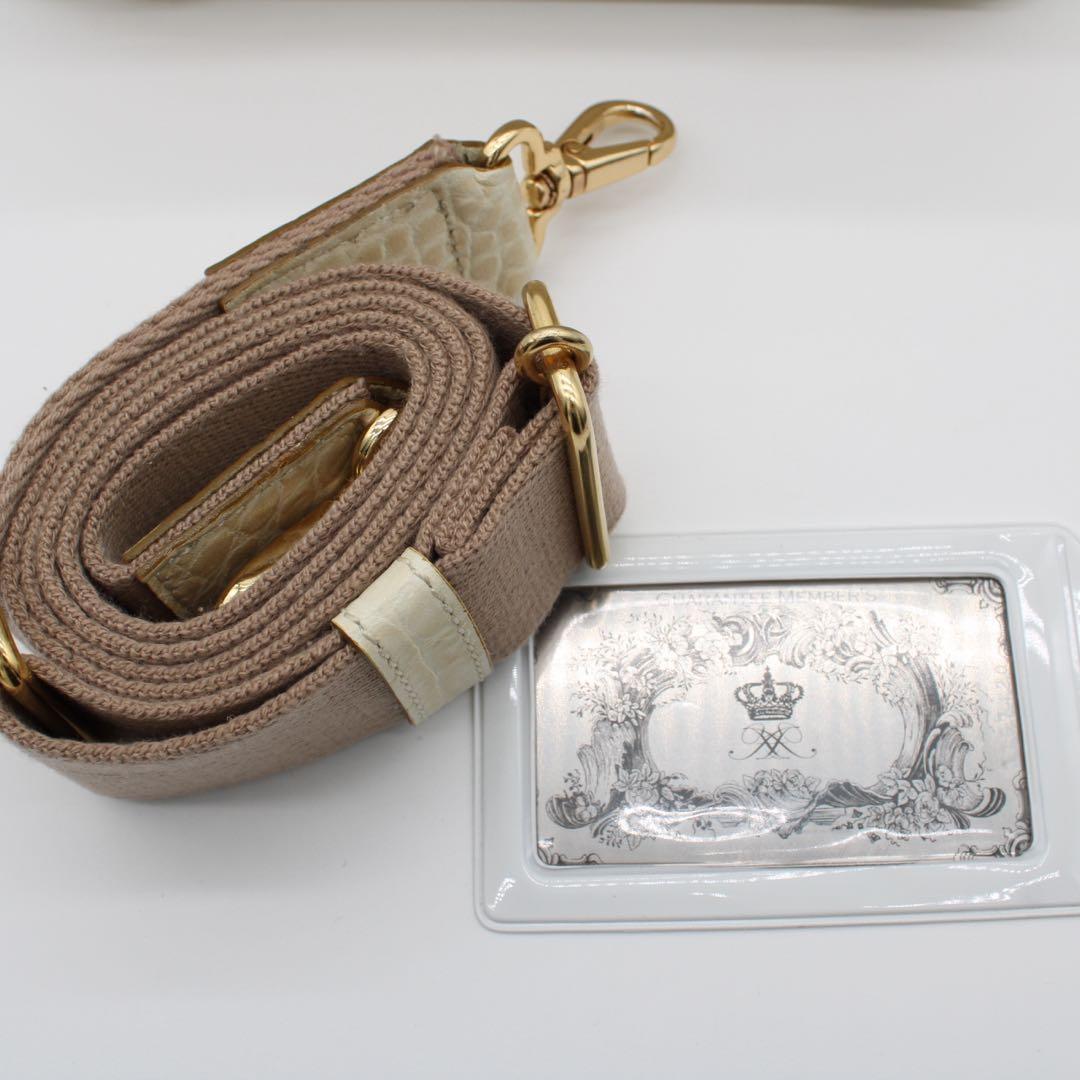 【美品】ADMJ クロコ型押し ミニボストンバッグ ハンドバッグ 2way