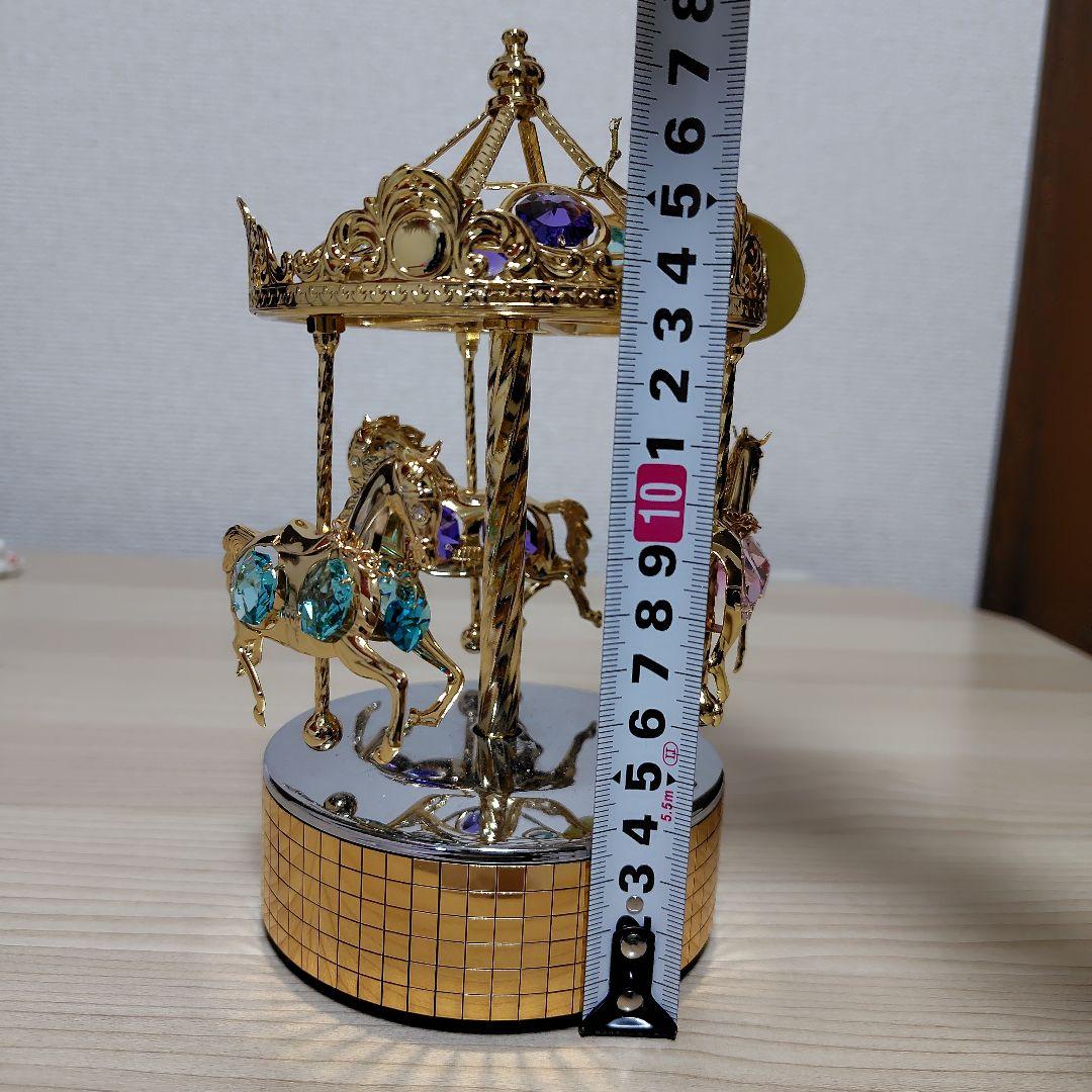 スワロフスキー　オルゴール　メリーゴーランド　タグ付き