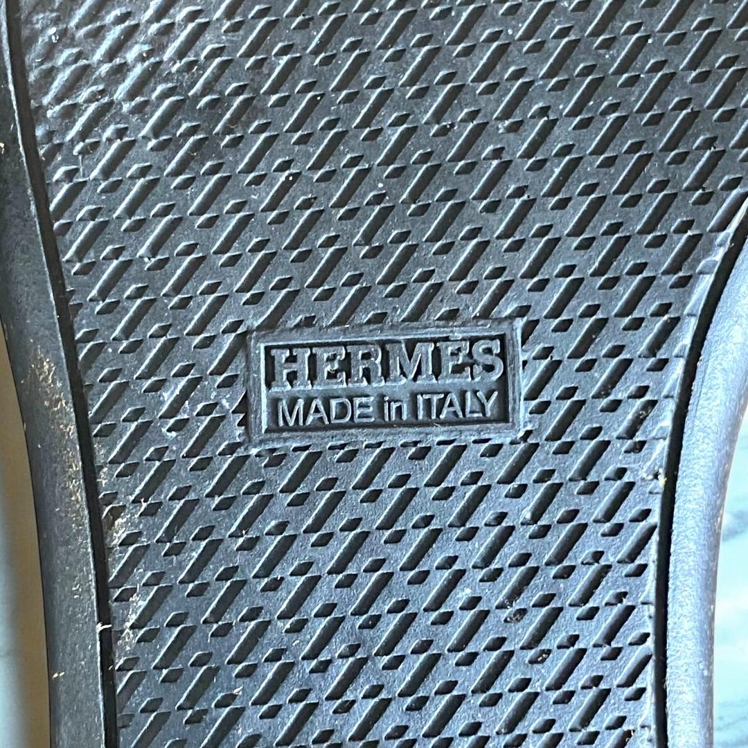 靴 HERMES Suede Ballet Shoes Pumps Camel