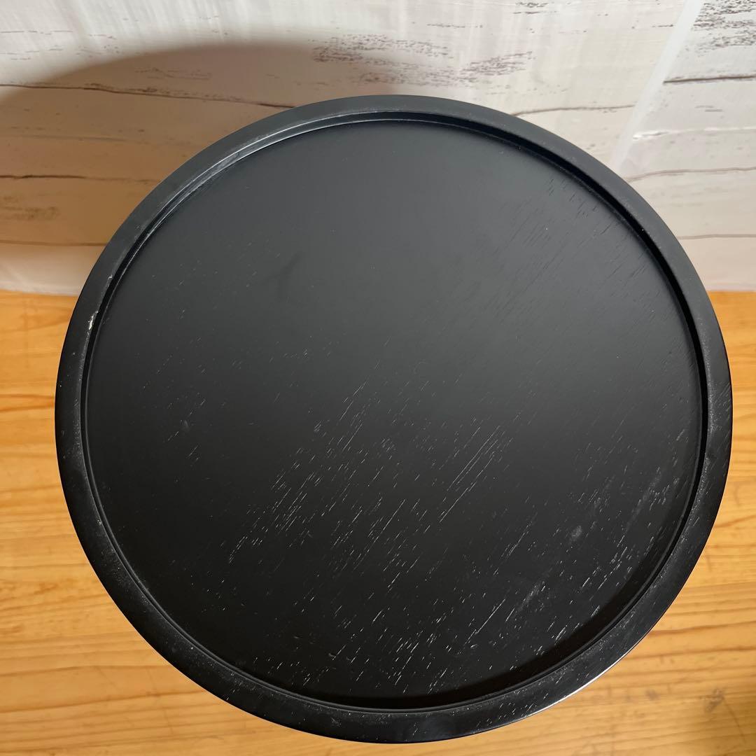 広松木工　LUME スツール　回転式　サイドテーブル　ミニクッション