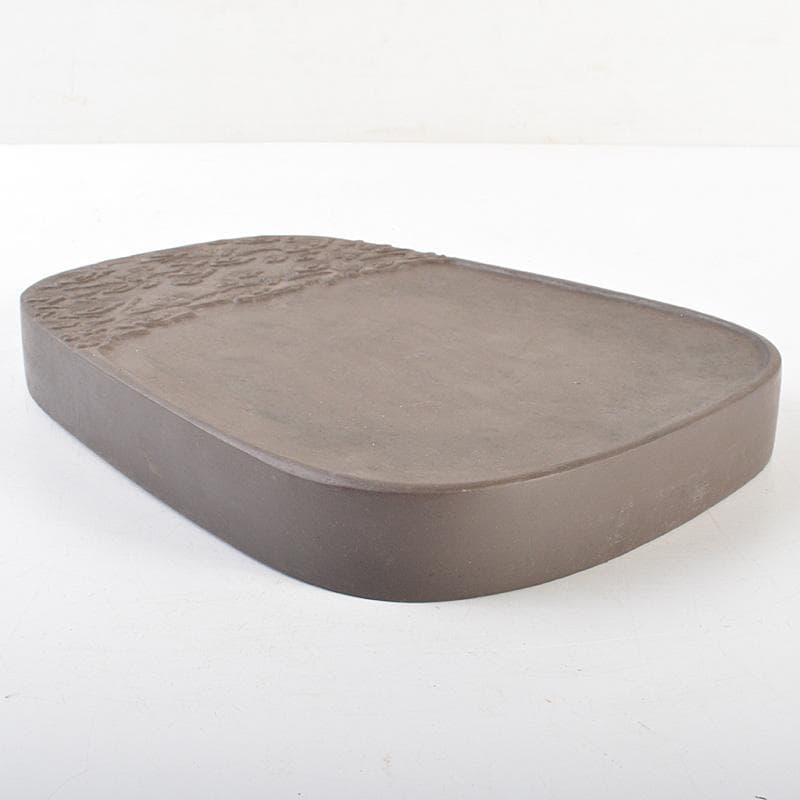 中国　書道具　神獣刻　端渓硯　唐木箱付　V　R7390