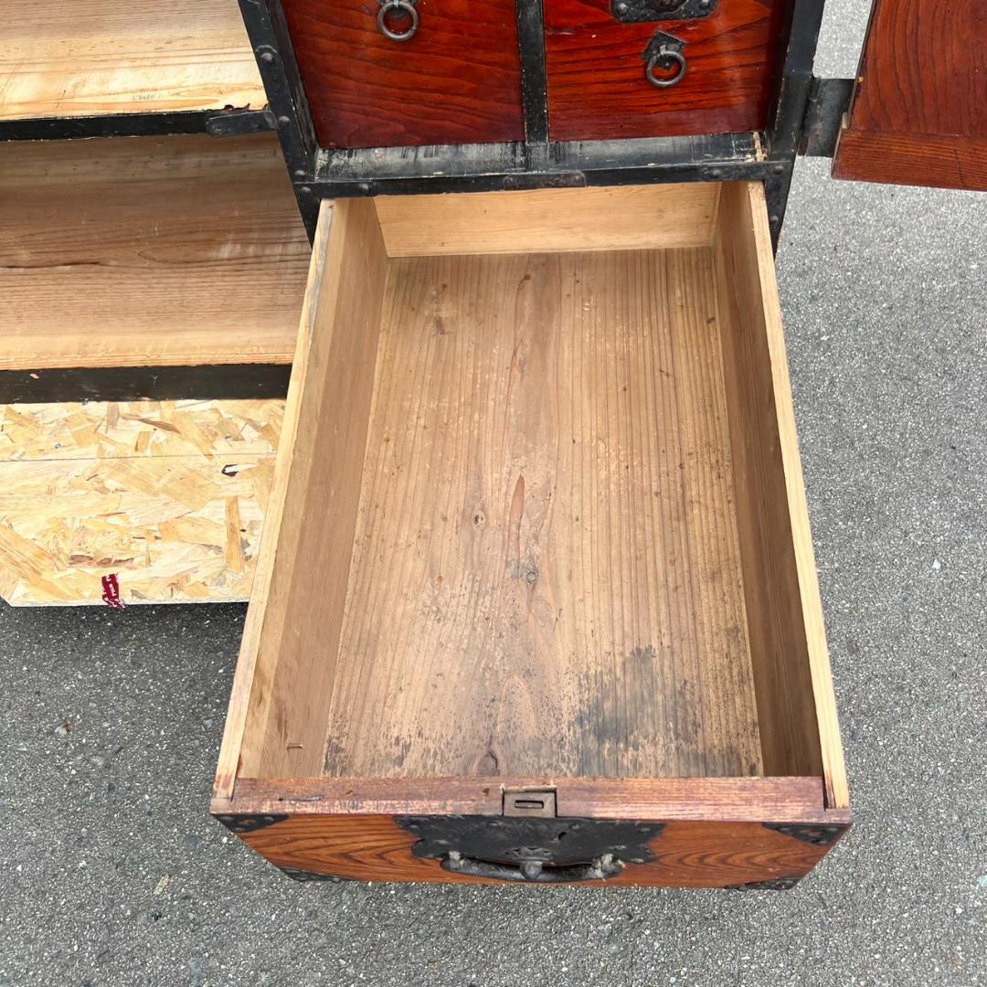 衣装箪笥　時代物　旧家より引受　使用感・ダメージあり　【たのメル便♪】