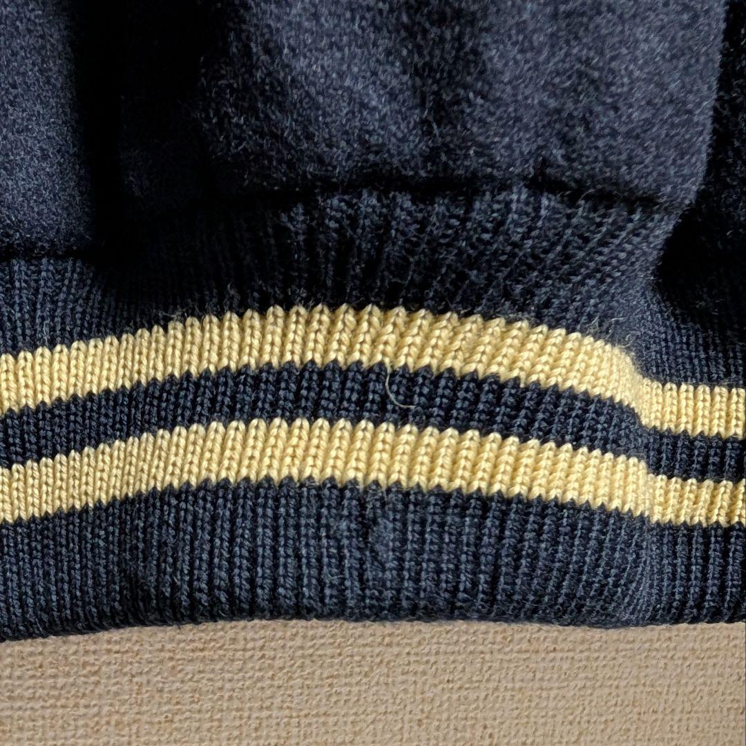 VAN JAC スタジャン ウール 袖レザー 本革 裏地キルティング