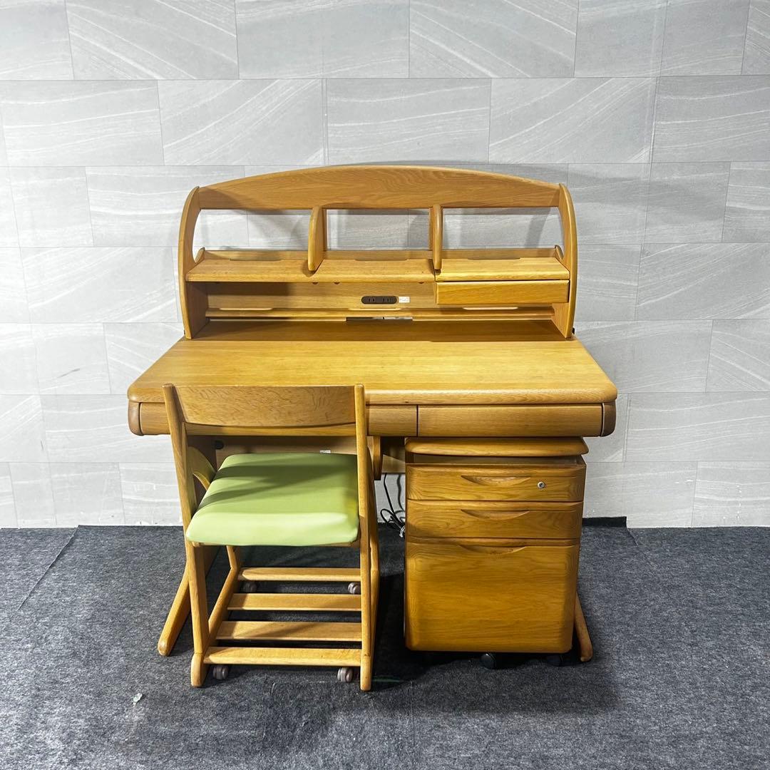 karimoku 学習机セット オーク材 天然木 シンプル 家具 d4937