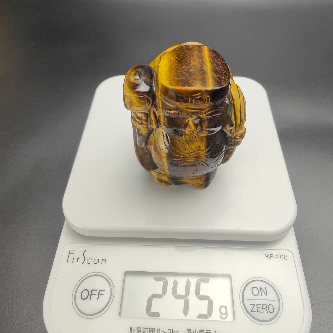 6 大黒様（大）タイガーアイ　虎目石　金運　財運　七福神　天然石　縁起物　風水