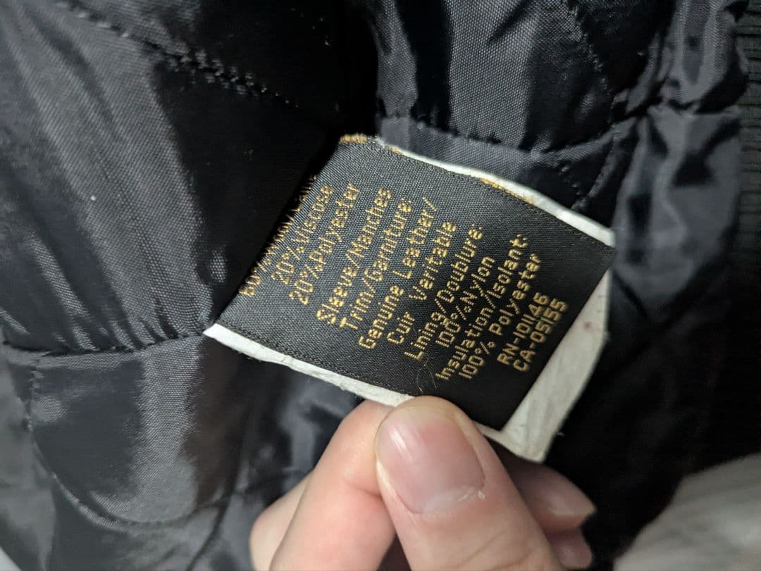 ノースエンド　袖革スタジャン　XL