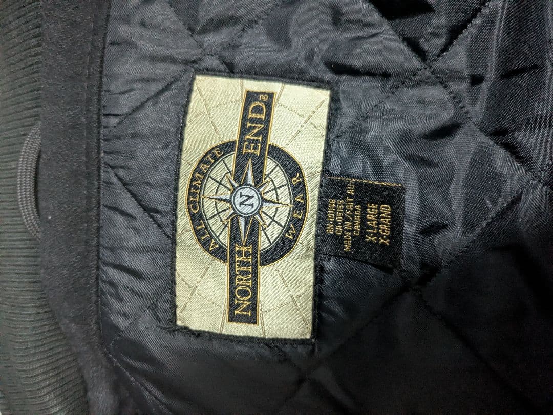 ノースエンド　袖革スタジャン　XL