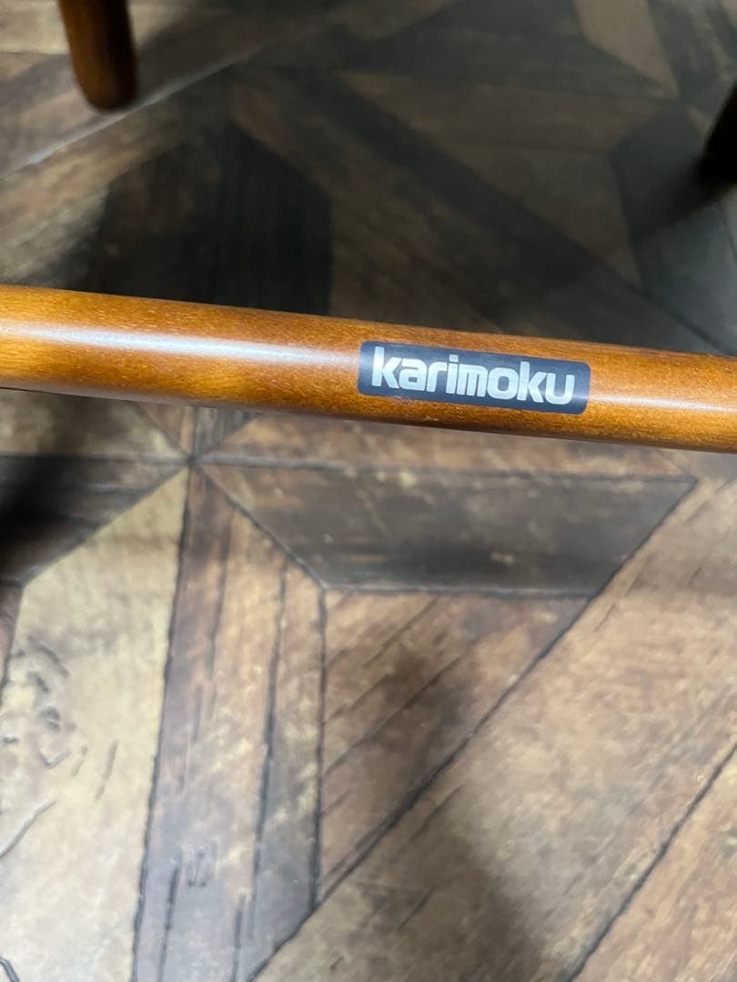 カリモク ダイニングチェア ② 花柄 椅子 セット インテリア 昭和レトロ