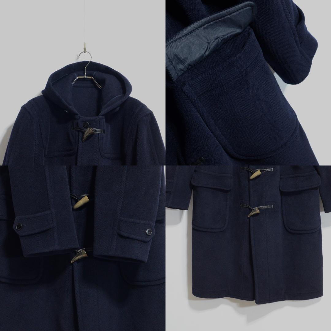 超貴重極上品　ムーアブルック製 カットパイル ダッフルコート M ネイビー