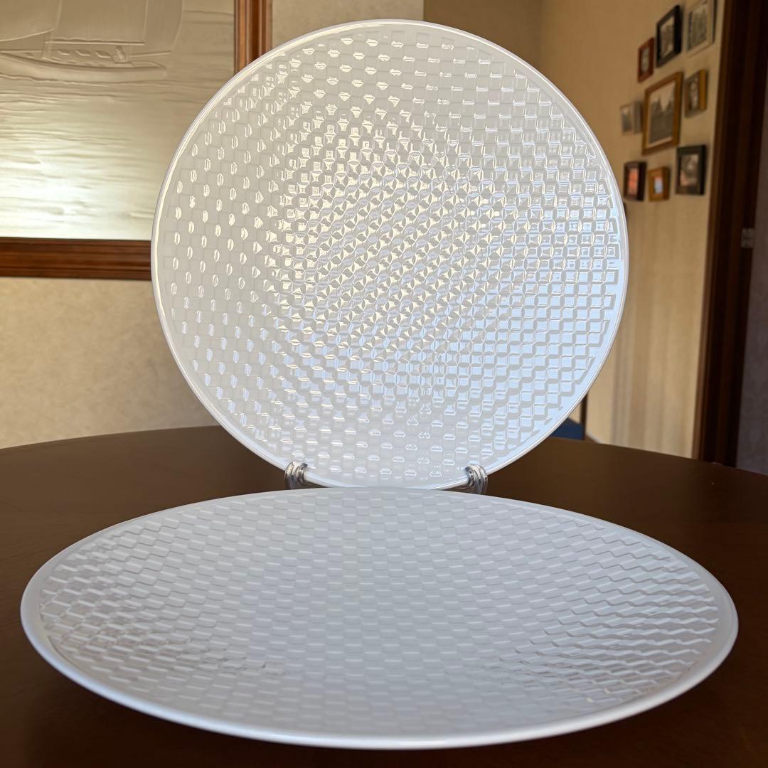 【レア美品】ウェッジウッド★ナイト＆デイ★チェック　ラージプレート