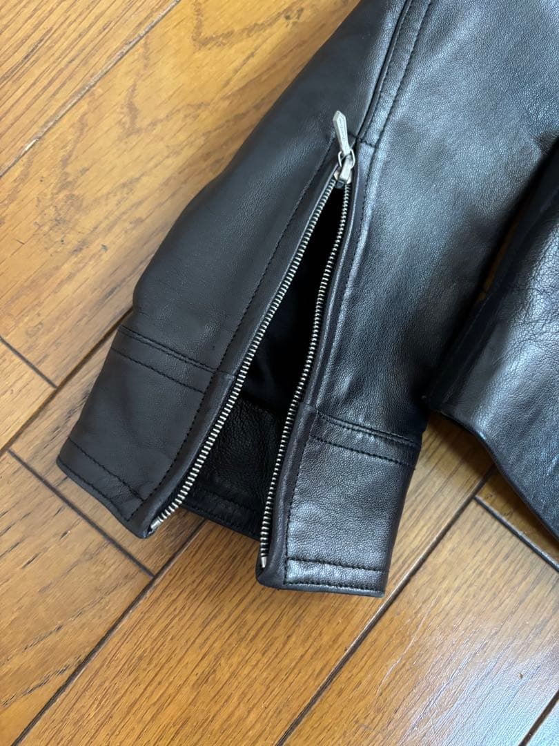 アニエスベー スペシャル　羊革　シングルライダース風　革ジャン　フランス製